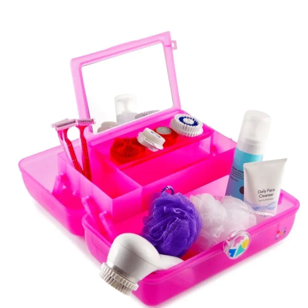 Caboodles Vintage On The Go Classic Cosmetic Case-‎ Pink Sparkle